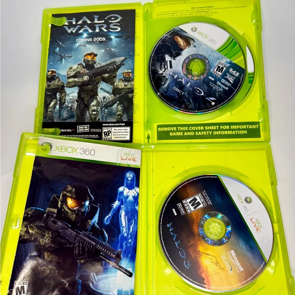 Halo 3 AND Halo 4 LOT for Xbox 360 Complete Tested Both MINT
